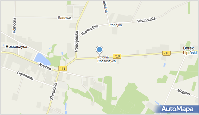 Rossoszyca, Szadkowska, mapa Rossoszyca