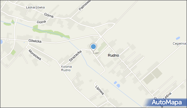 Rudno gmina Rudziniec, Szkolna, mapa Rudno gmina Rudziniec