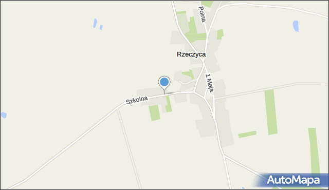 Rzeczyca gmina Tuczno, Szkolna, mapa Rzeczyca gmina Tuczno