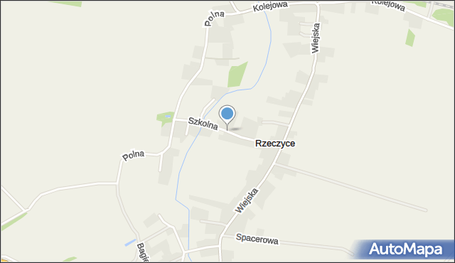 Rzeczyce gmina Rudziniec, Szkolna, mapa Rzeczyce gmina Rudziniec