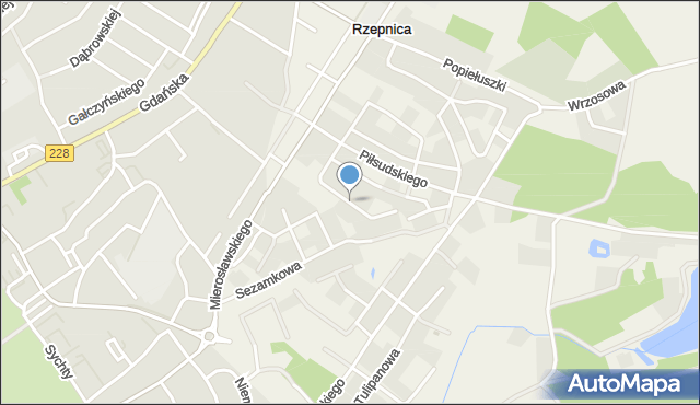 Rzepnica, Szymanowskiego Karola, mapa Rzepnica