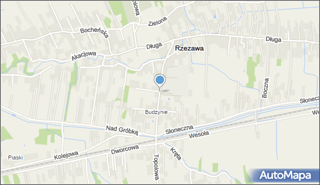 Rzezawa, Szkolna, mapa Rzezawa