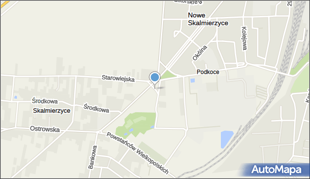 Skalmierzyce, Szumiących Wierzb, mapa Skalmierzyce