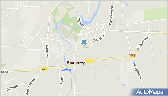 Skarszewy powiat starogardzki, Szkolna, mapa Skarszewy powiat starogardzki