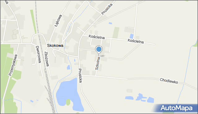 Skokowa, Szkolna, mapa Skokowa