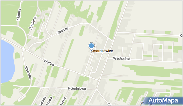 Smardzewice, Szczęśliwa, mapa Smardzewice