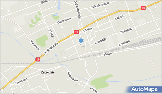 Sokółka, Szkolna, mapa Sokółka