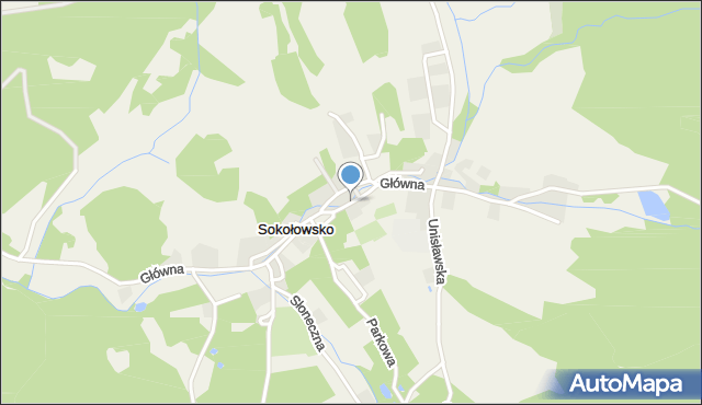 Sokołowsko, Szkolna, mapa Sokołowsko