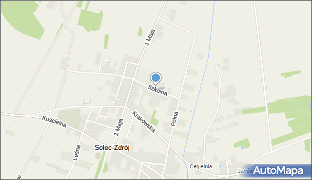 Solec-Zdrój, Szkolna, mapa Solec-Zdrój