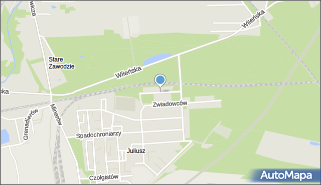 Sosnowiec, Szperaczy, mapa Sosnowca