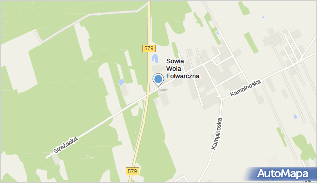 Sowia Wola Folwarczna, Szparagi, mapa Sowia Wola Folwarczna