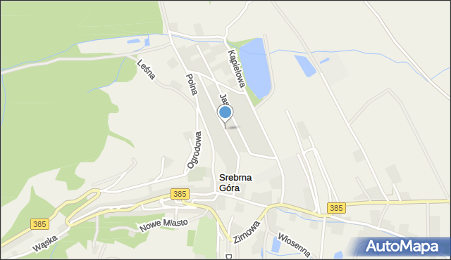 Srebrna Góra gmina Stoszowice, Szkolna, mapa Srebrna Góra gmina Stoszowice