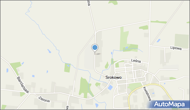 Srokowo, Szkolna, mapa Srokowo