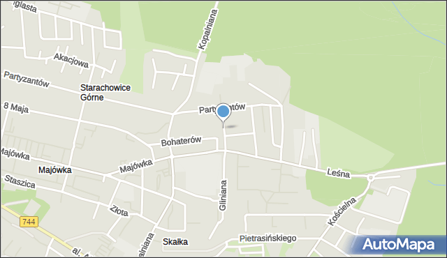 Starachowice, Sztolnia, mapa Starachowic