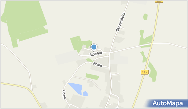 Stare Czarnowo, Szkolna, mapa Stare Czarnowo