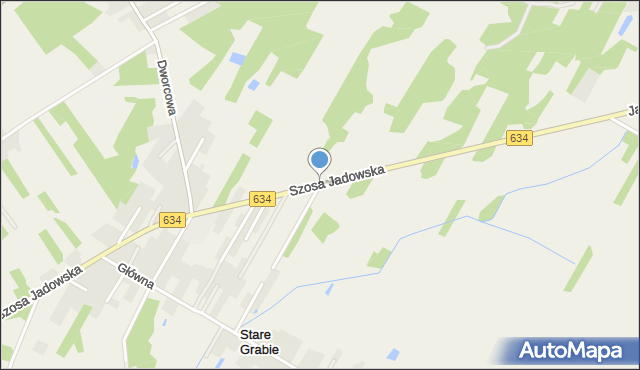 Stare Grabie, Szosa Jadowska, mapa Stare Grabie