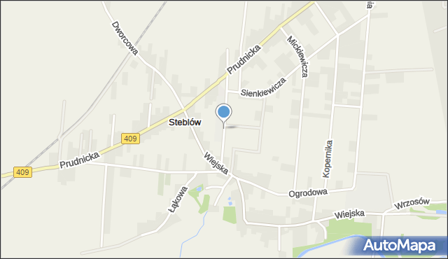 Steblów gmina Krapkowice, Szkolna, mapa Steblów gmina Krapkowice