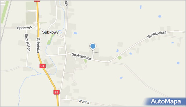 Subkowy, Szylickiego, ks., mapa Subkowy