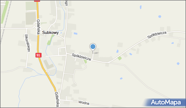 Subkowy, Szylickiego, ks., mapa Subkowy