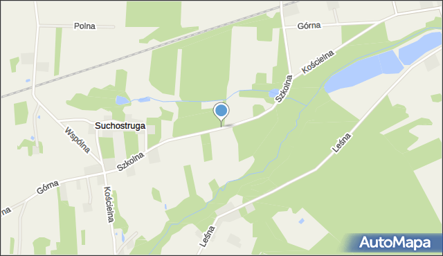 Suchostruga, Szkolna, mapa Suchostruga