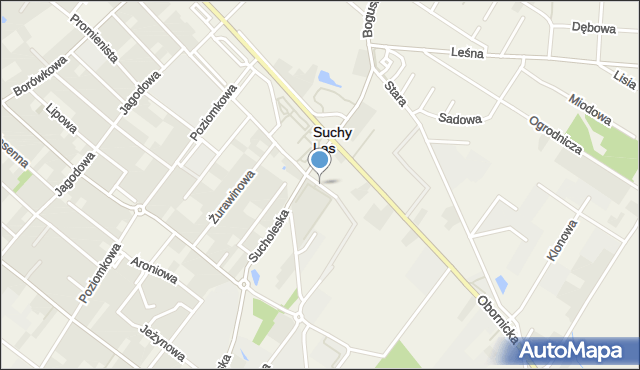 Suchy Las powiat poznański, Szafirowa, mapa Suchy Las powiat poznański