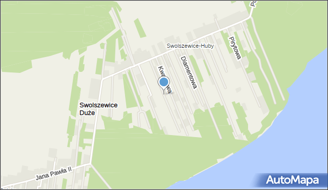 Swolszewice Duże, Szmaragdowa, mapa Swolszewice Duże