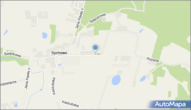 Sychowo, Szkolna, mapa Sychowo