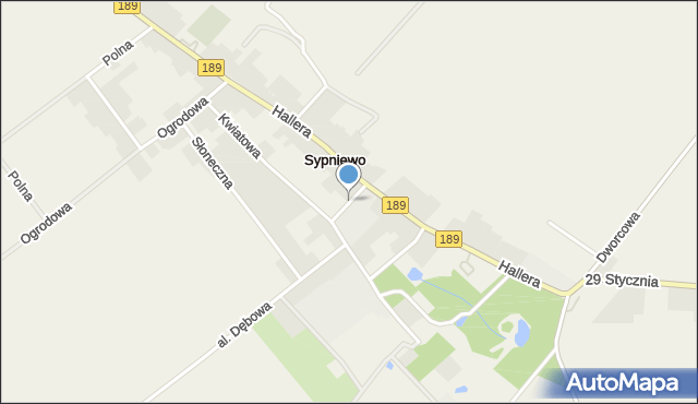 Sypniewo gmina Więcbork, Szkolna, mapa Sypniewo gmina Więcbork