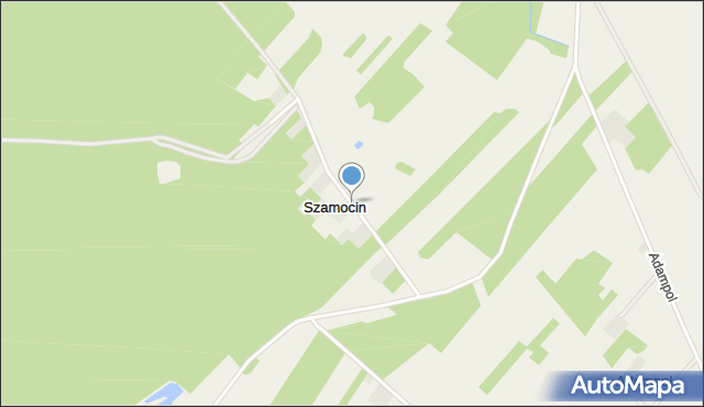 Szamocin gmina Strachówka, Szamocin, mapa Szamocin gmina Strachówka