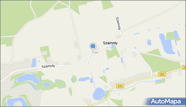 Szamoty gmina Szamocin, Szamoty, mapa Szamoty gmina Szamocin