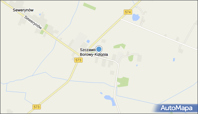 Szczawin Borowy-Kolonia, Szczawin Borowy-Kolonia, mapa Szczawin Borowy-Kolonia