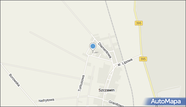 Szczawin gmina Strzelin, Szmaragdowa, mapa Szczawin gmina Strzelin