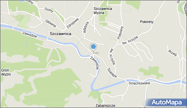 Szczawnica, Szalaya, mapa Szczawnica