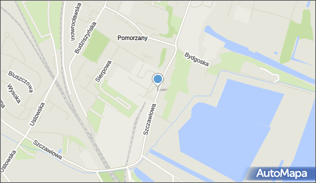 Szczecin, Szczawiowa, mapa Szczecina