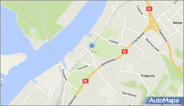 Szczecin, Szlamowa, mapa Szczecina