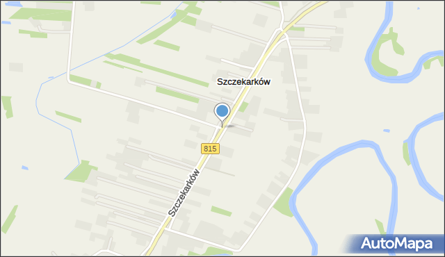 Szczekarków gmina Lubartów, Szczekarków, mapa Szczekarków gmina Lubartów