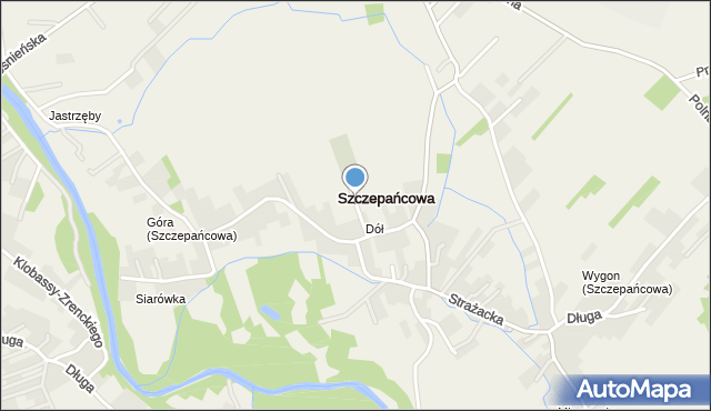 Szczepańcowa, Szczepańcowa, mapa Szczepańcowa