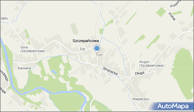 Szczepańcowa, Szkolna, mapa Szczepańcowa