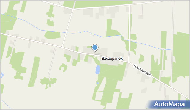 Szczepanek gmina Tłuszcz, Szczepanek, mapa Szczepanek gmina Tłuszcz