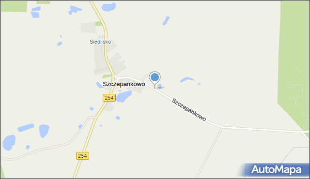 Szczepankowo gmina Dąbrowa, Szczepankowo, mapa Szczepankowo gmina Dąbrowa