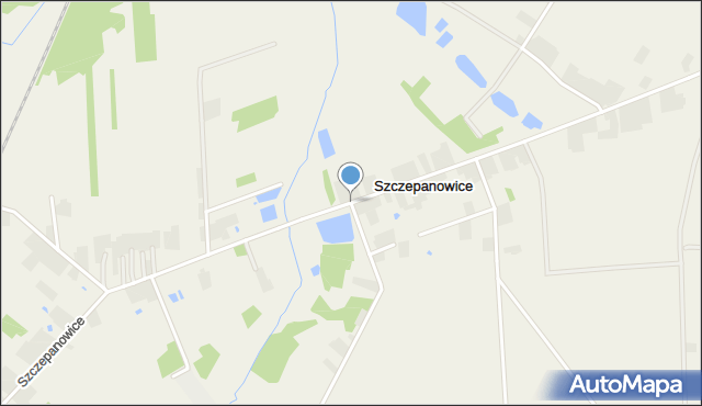 Szczepanowice gmina Gorzkowice, Szczepanowice, mapa Szczepanowice gmina Gorzkowice