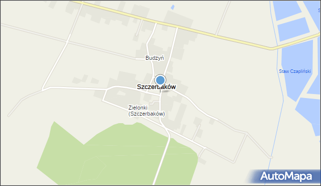 Szczerbaków, Szczerbaków, mapa Szczerbaków