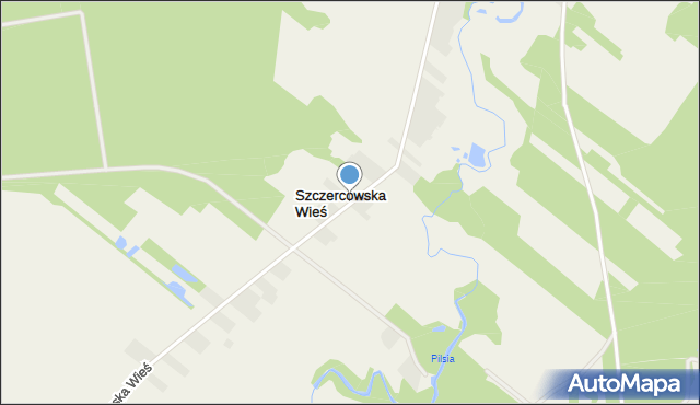 Szczercowska Wieś, Szczercowska Wieś, mapa Szczercowska Wieś