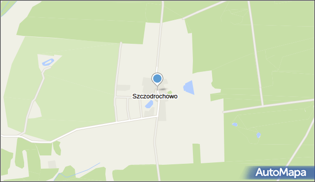 Szczodrochowo gmina Skoki, Szczodrochowo, mapa Szczodrochowo gmina Skoki