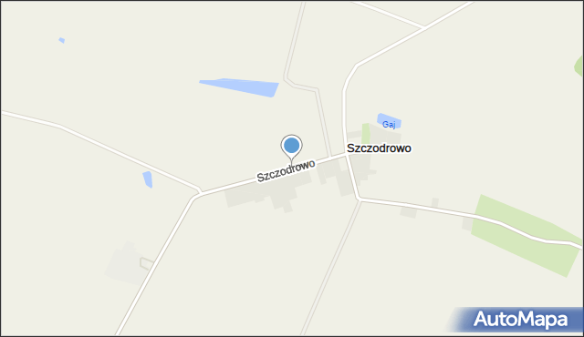 Szczodrowo gmina Kościan, Szczodrowo, mapa Szczodrowo gmina Kościan