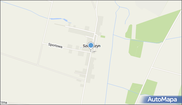 Szczuczyn gmina Szamotuły, Szamotulska, mapa Szczuczyn gmina Szamotuły