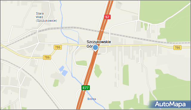 Szczukowskie Górki, Szczukowskie Górki, mapa Szczukowskie Górki