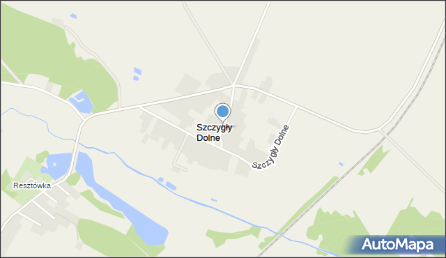 Szczygły Dolne, Szczygły Dolne, mapa Szczygły Dolne