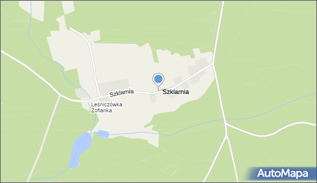 Szklarnia gmina Janów Lubelski, Szklarnia, mapa Szklarnia gmina Janów Lubelski