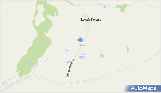 Szkody-Kolonia, Szkody-Kolonia, mapa Szkody-Kolonia